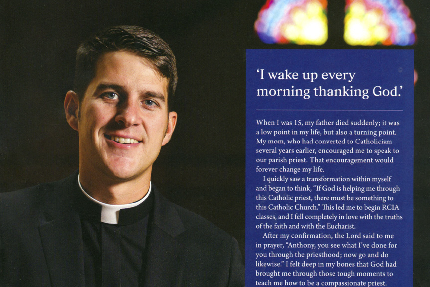 Read more about the article Knights of Columbus magazine features vocation story of Brentwood priest