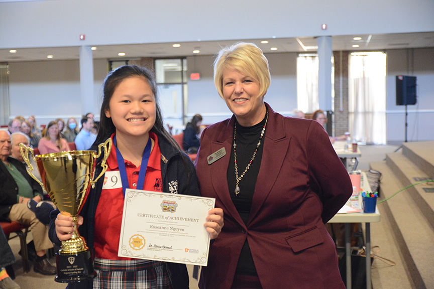 Read more about the article St. Ann student captures Diocesan Spelling Bee championship