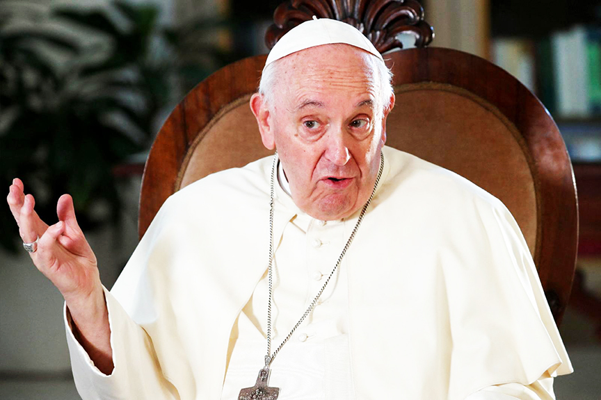 Read more about the article In interview, pope condemns abortion, says he’s not resigning