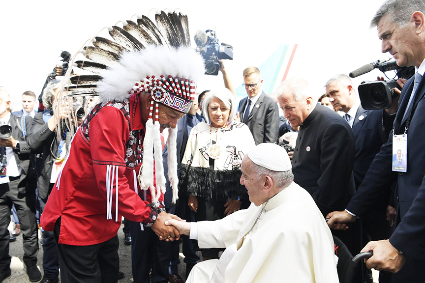 Read more about the article Pope arrives in Canada, focused on elders and on repentance