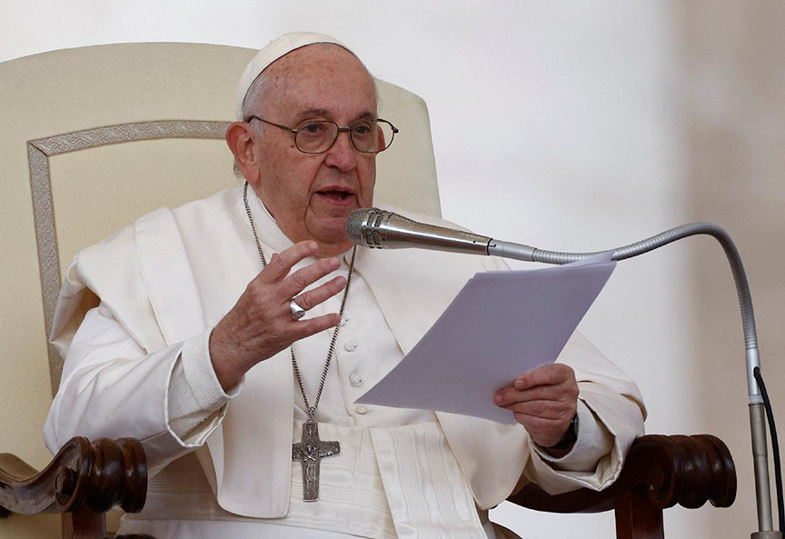 Read more about the article Peace requires ‘gentle power of dialogue,’ pope says at audience