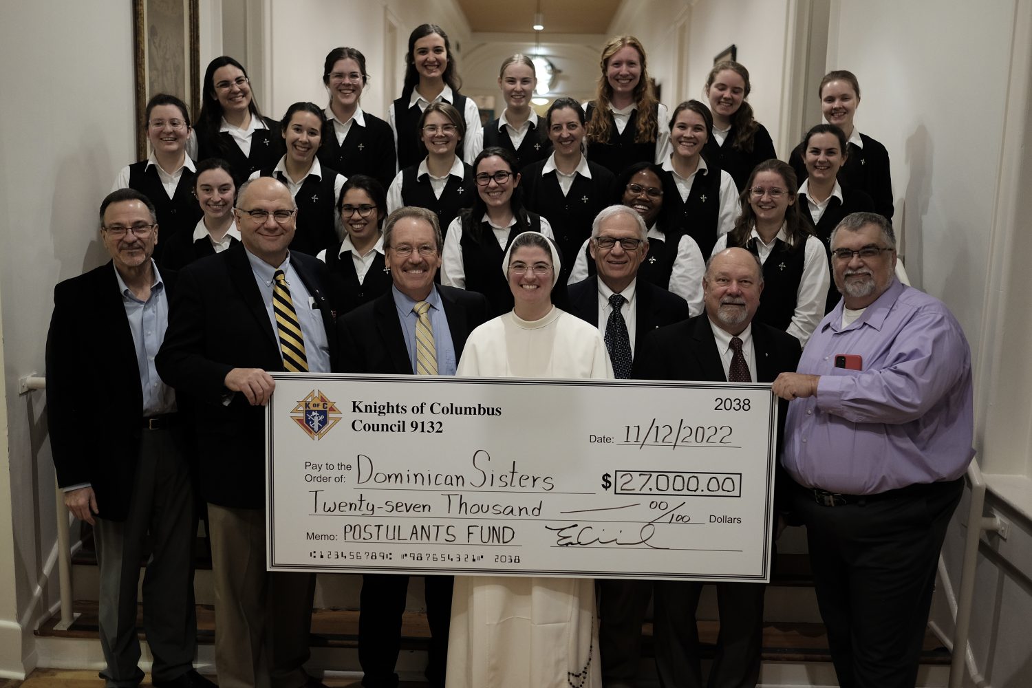 Read more about the article Knights raise $27,000 for Dominicans’ postulants