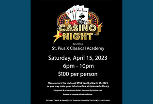 Read more about the article St. Pius X hosts annual Casino Night and Auction April 15