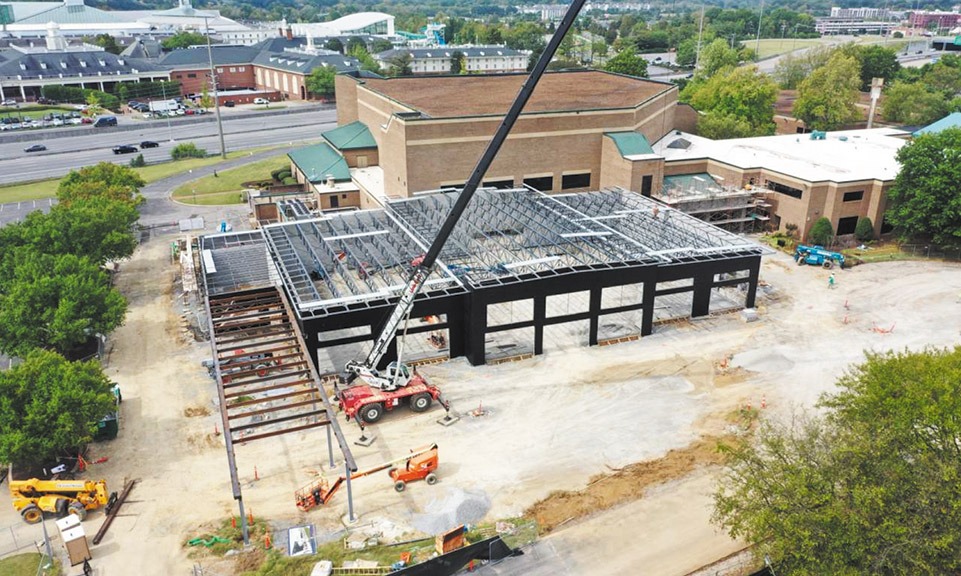 Read more about the article Progress on Unity Hall continues with roof install